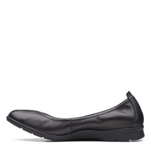 NWT Clarks Women's Jenette Ease Ballet Flat, Black, 9 Wide